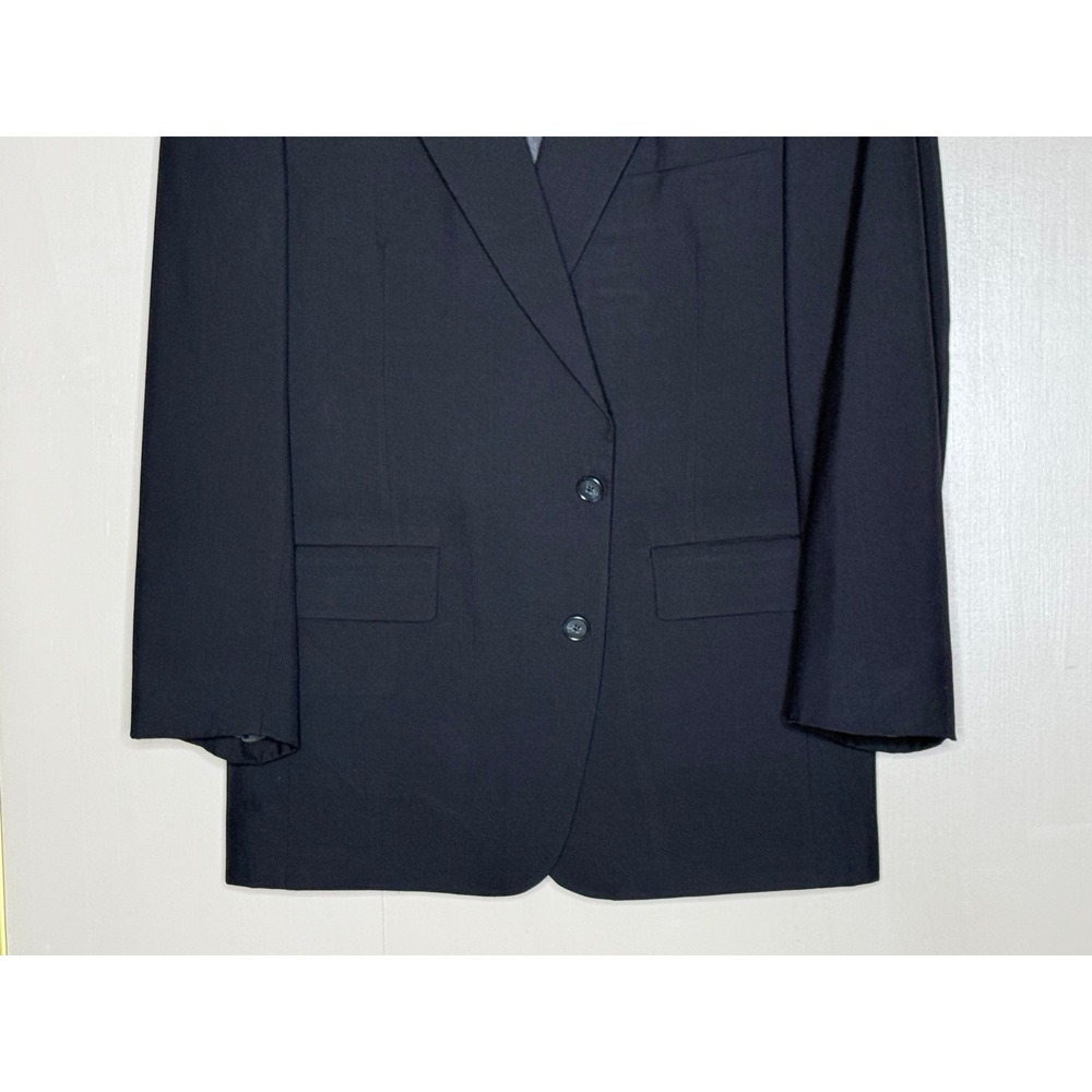 Micron 2000 Fine Australian Wool Hart Schaffner Marx Navy Blazer Mens 44R - Picture 4 of 9